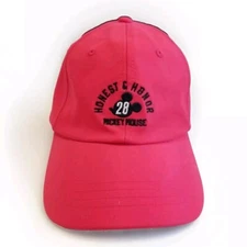 Mikey mouse Hat Honest & Honor 28 Hat Adjustable Strap Red Cap 