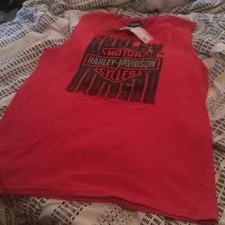 HARLEY DAVIDSON Erie PA Official Red Tank Top Size M NWT