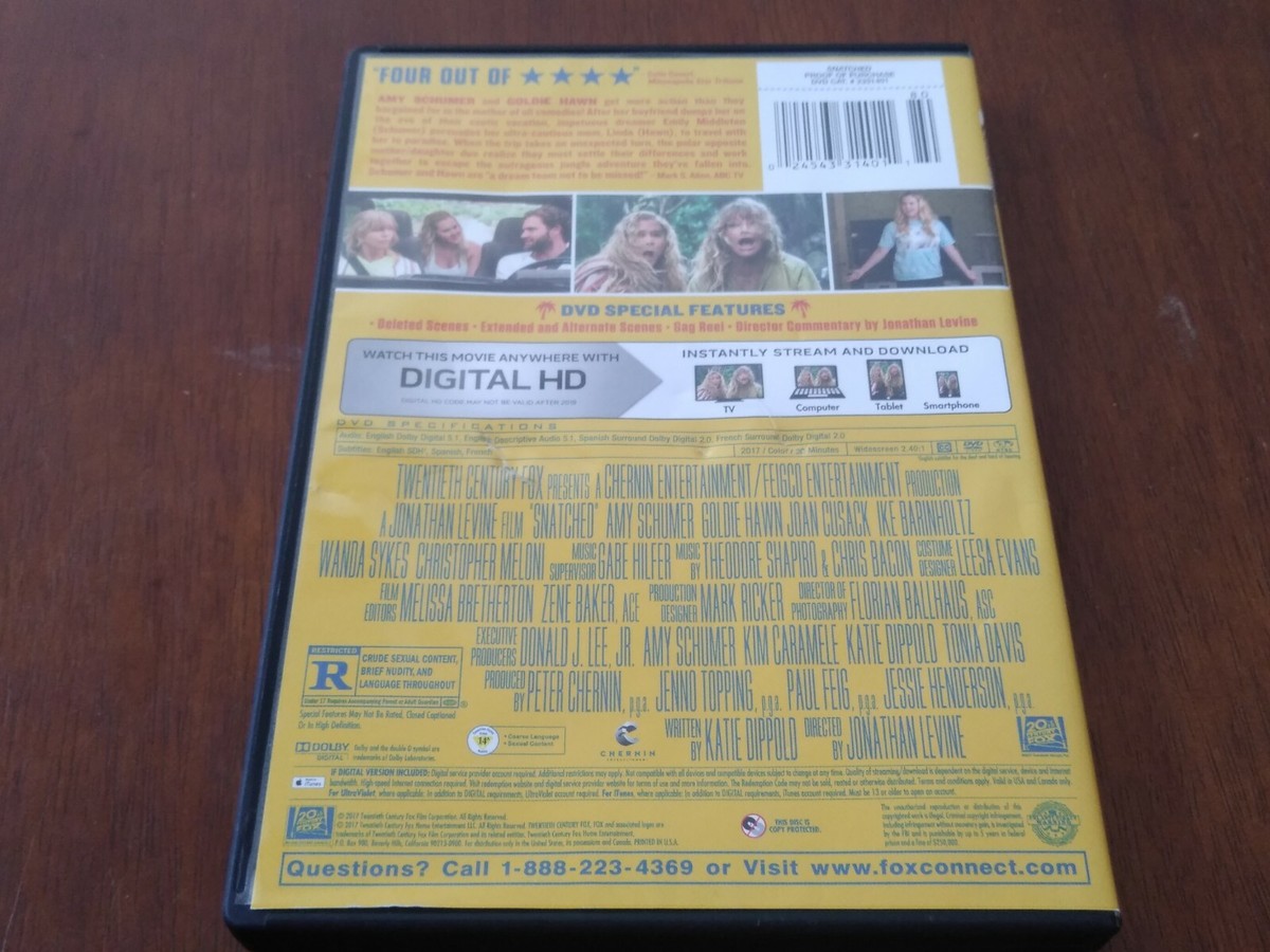 Snatched (2017 DVD) 24543314011| eBay