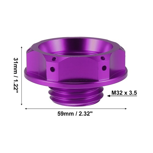 Purple Gas Engine Oil Filler Cap Plug Cover for Subaru Impreza Outback Legacy - Picture 3 of 6