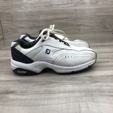 Footjoy Golf Shoes Men's 10 White Lace Up Soft Spike GreenJoy Cleat Sneakers