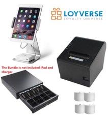 Loyverse Bundles Tablet POS Systems inc tablet Stand , Ethernet printer and till