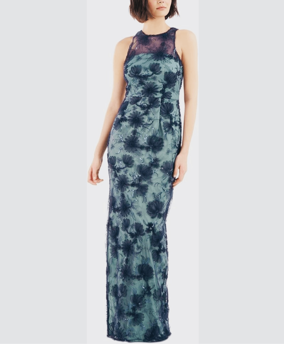 JS Collections NWT Womens Applique Maxi Evening Dress Sz 12 | eBay