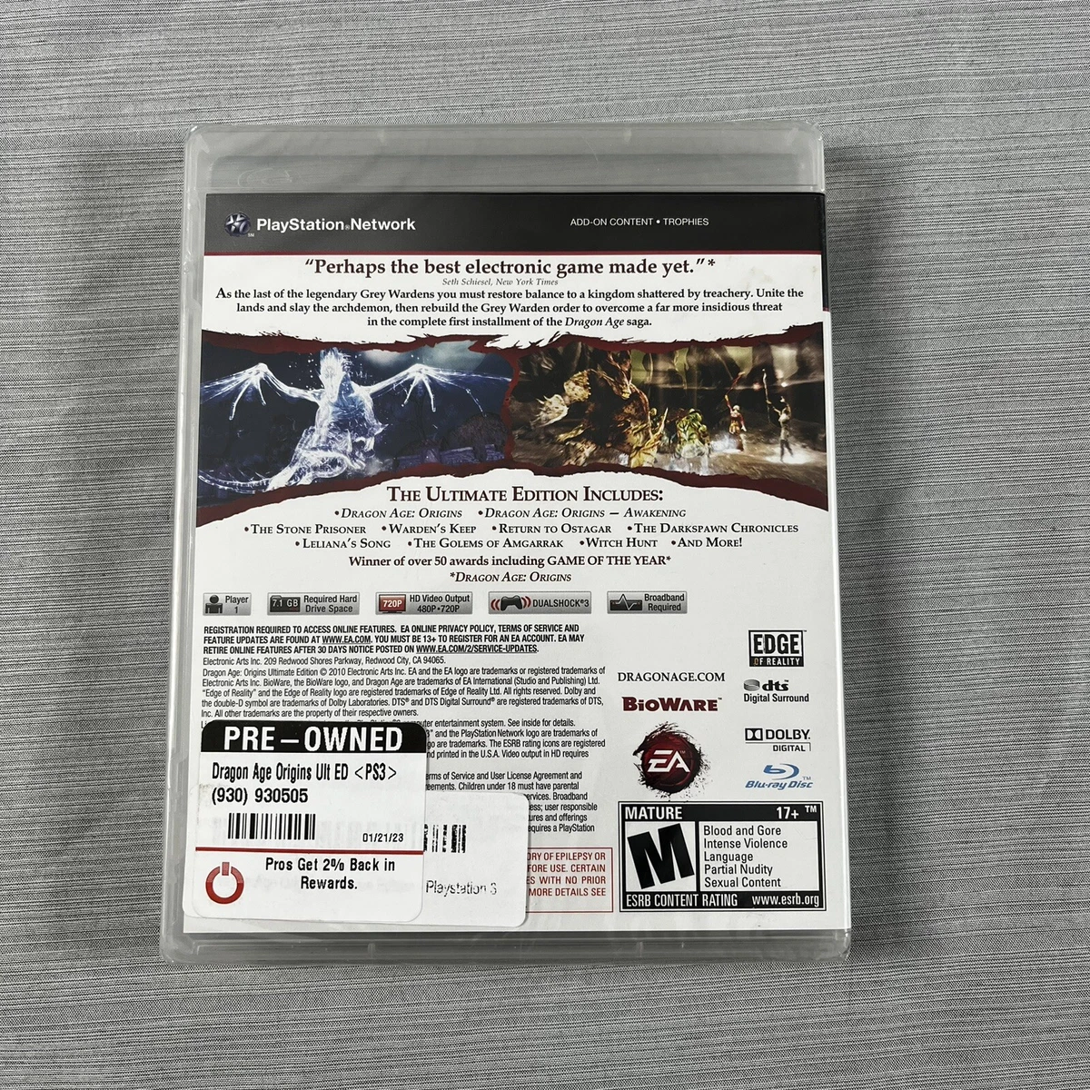 Dragon Age Origins: Ultimate Edition - Playstation 3