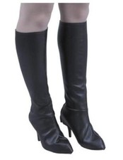 Black Boot Covers - GoGo - Pirate - Faux Leather - Women - Small/Medium