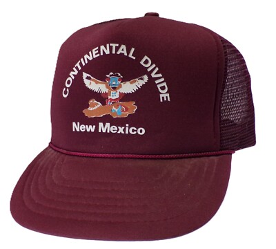 Continental Divide New Mexico Burgundy Trucker Hat Mesh Snapback OSFA 040325WT3