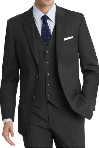 Men Suit Jacket Tuxedo Blazer Business Single Breasted Notch Lapel Formal - Picture 17 of 23