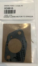 OEM Generac Power Systems 0G9916 carburetor gasket NEW