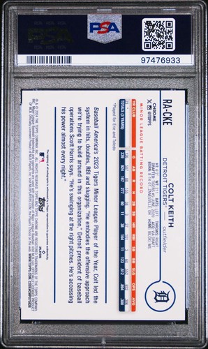 2024 Topps Chrome - rifrattore a macchie viola #RA-CK Colt Keith /299 Tigers - Foto 2 di 12