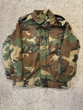 US Military M65 Field Jacket Mens Small Regular Woodland Camo Cold Weather Coat