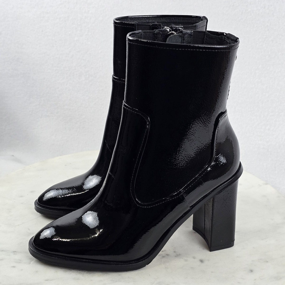 Donald Pliner Leather Ankle Boots Donald Pliner Leather Cutout Accent Boots - Black Boots  main image 2
