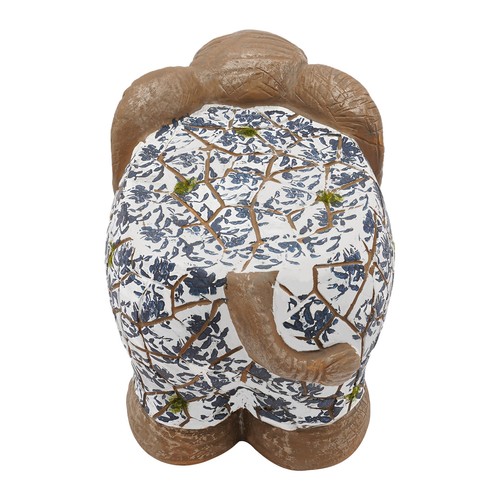 14.96" Modern Elephant?Garden?Stool Brown Decorative Magnesium Oxide For Homes - Picture 10 of 20