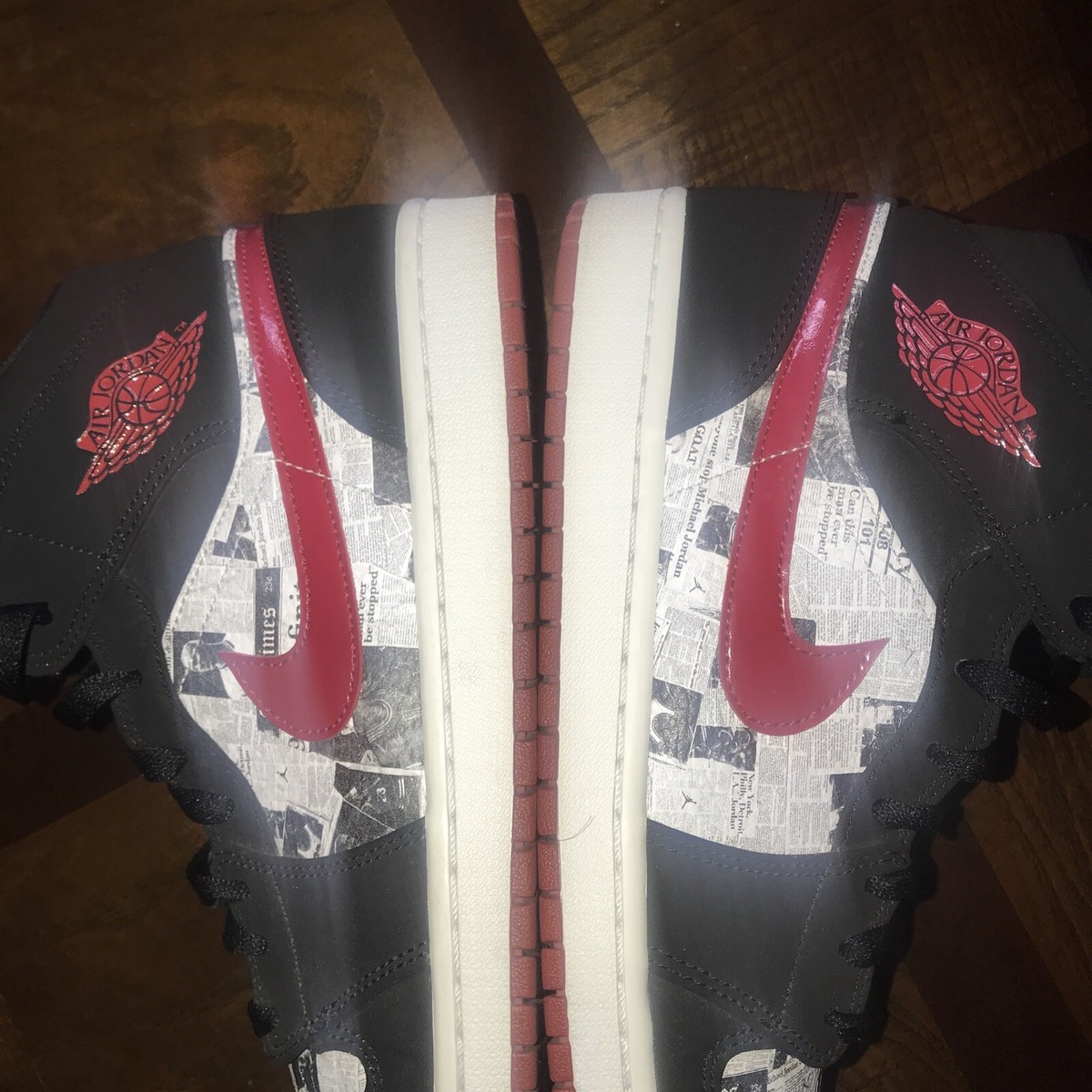 Jordan 1 Mid SE Newspaper Air Times - 852542-061 SIZE 11