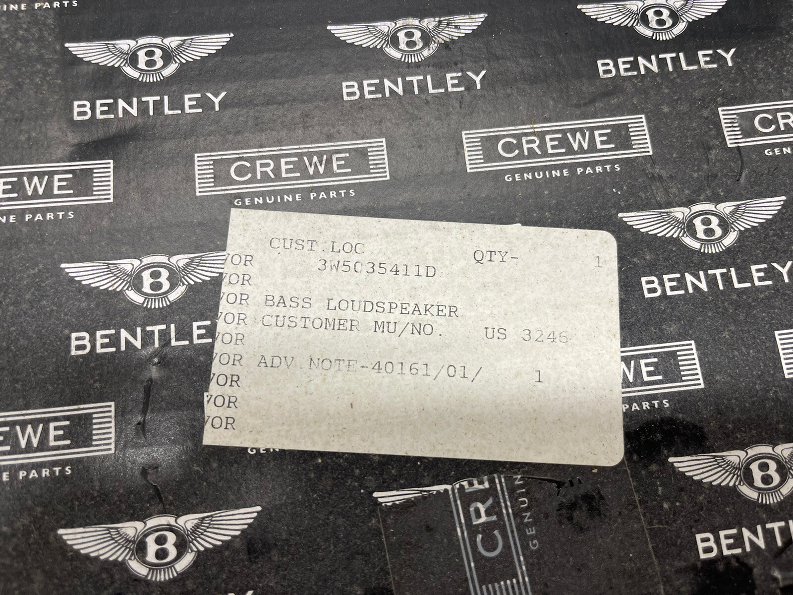 Bentley 3W5035411D Bass Loudspeaker