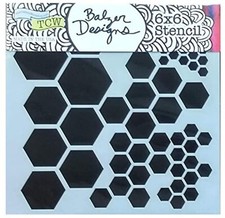 Honeycomb Hexagon Stencil 6" Geometric Honey Comb Pattern Art Template Crafters