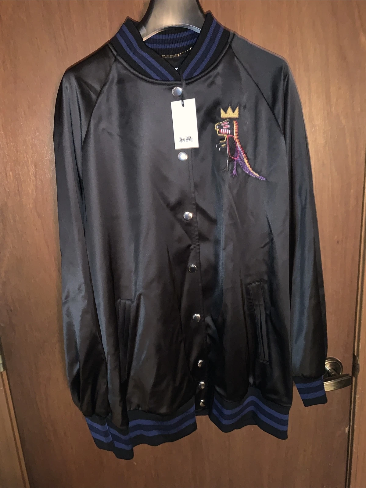 Giacca Coach x JEAN MICHEL BASQUIAT oversize Varsity nuova con etichetta donna taglia 6
