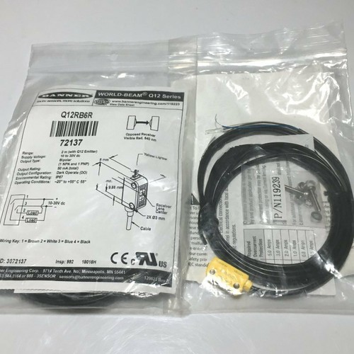 one New BANNER photoelectric switch sensor Q12RB6R Free shipping - Picture 2 of 5