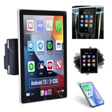 Android 13 Rotatable 10.1'' 2Din Car Radio Apple Carplay Touch Screen Stereo GPS