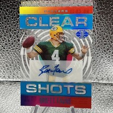 2021 Panini Illusions #CS-11 Brett Favre Clear Shots Signatures BLUE #03/15