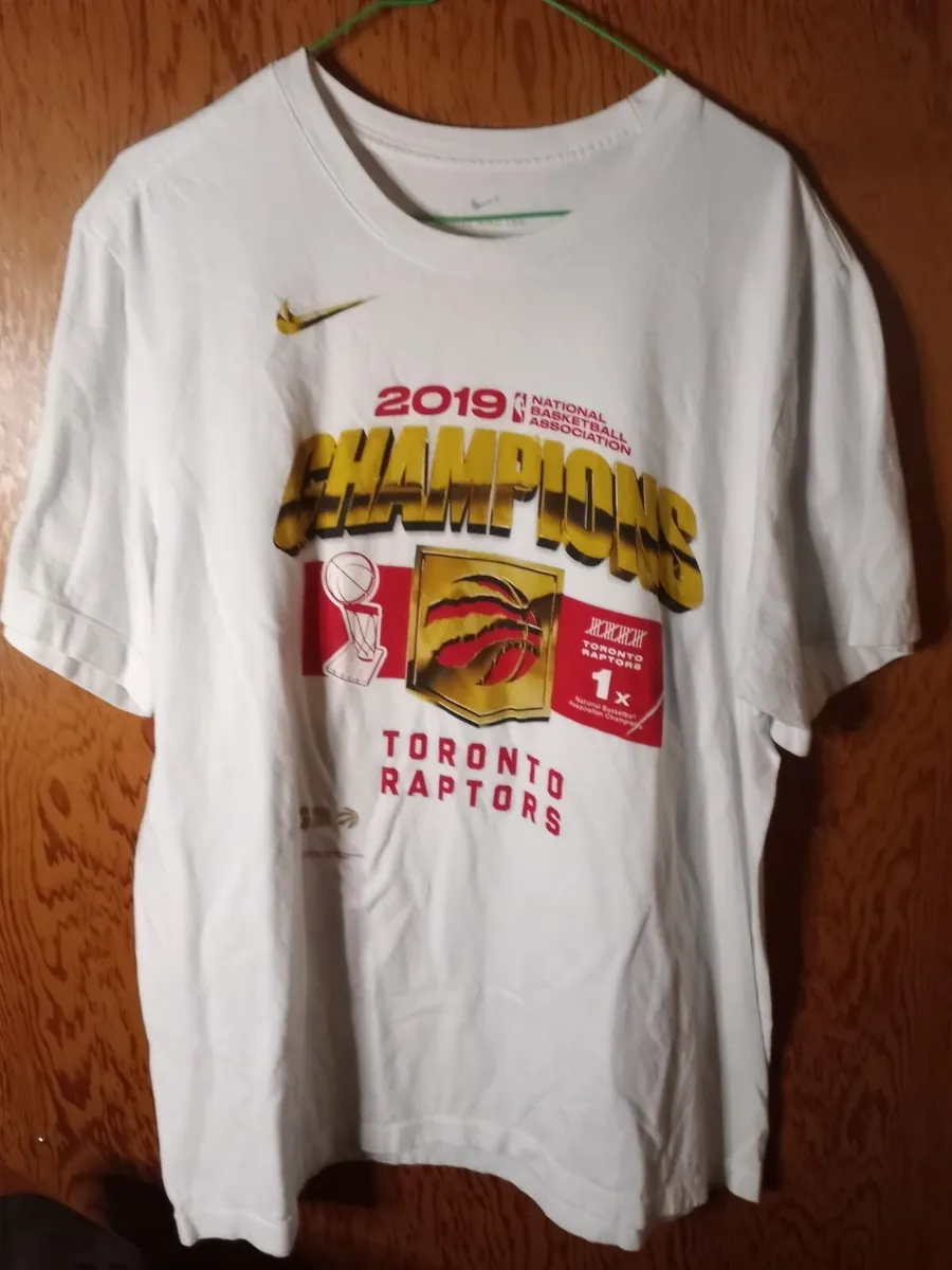 Men's Toronto Raptors Nike White 2019 NBA Finals Champions Locker Room  T-Shirt