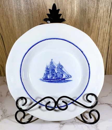 Wedgewood "American Clipper" Blue Vintage 6" Porcelain Bread & Butter Plate - Picture 2 of 4