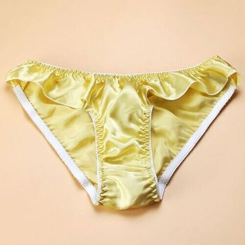 Mutandine donna 100% seta carine vita bassa con volant slip bikini intimo - Foto 21 di 38