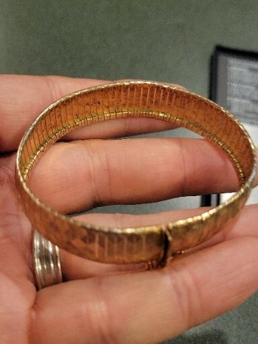 BEAUTIFUL GOLD PLATED 925 ITALIAN STERLING SILVER BRACELET 16.90g - Picture 8 of 12