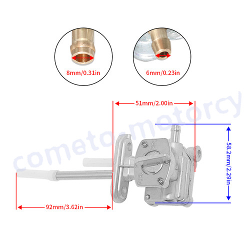 Fuel Switch Valve fuel tap For Kawasaki EN500 Vulcan 500 LTD 1996-2009 ZR400 ZRX - Picture 3 of 9