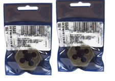 2 Pack Irwin Hexagon Die 1-7/16 " Across Flat 9/16 "-18nf Bulk
