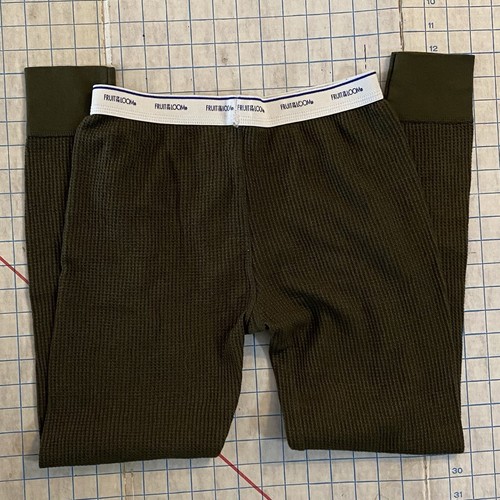 Thermal waffle weave long pants XL (14-16) olive Fruit of the Loom. Under layer - Picture 2 of 4