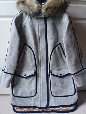 J.Crew Petite summit parka in Italian stadium-cloth wool  HTHR DUSK Size P4
