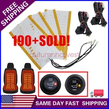 2 seats 12V Universal round switch seat heater,heated seat kit,4 pads
