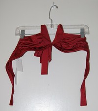 NWT J. Crew Women's Rust Maroon Red Jersey Lomellina Halter Bikini Top sz S
