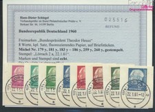 Briefmarken BRD (Deutschland) 1960 Mi 179y,181y,183y-186y, 259y,260y (komp(93499