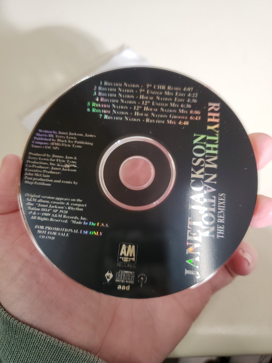 Janet Jackson. Rhythm Nation The Remix. 1989 Promotional CD. 7