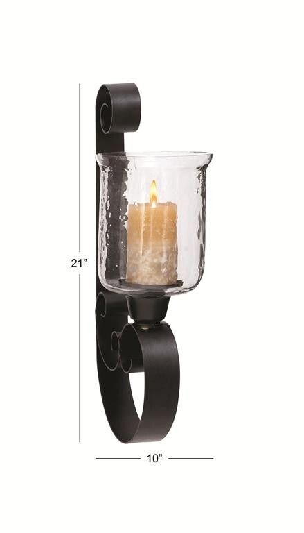 Metal Wall Sconce Candle Holder Hurricane Candle Holder Scroll Wall Sconce 21&rdquo;