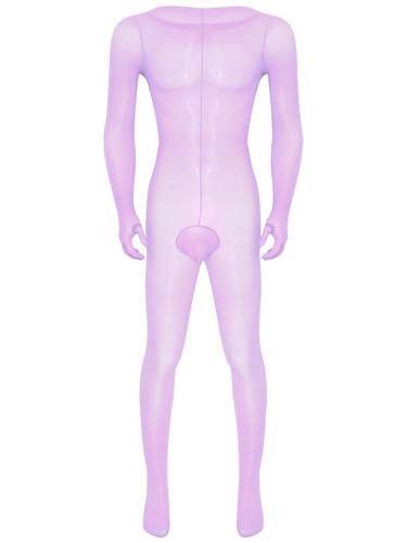 Para Hombres Mono Gimnasia Body Dedo Completo Bodystockings Brillante Ropa de dormir - Imagen 103 de 194