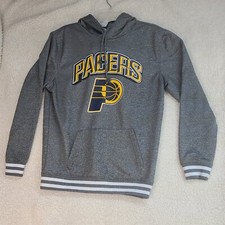 Indiana Pacers Hoodie Adult Small Gray NBA Pullover Sweatshirt Basketball UNK