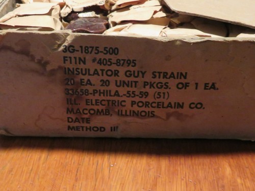 1955 Set Isolator Guy Strain Keramik Porzellan 18 Stck. im Karton NEUWERTIG unbenutzt F11N - Bild 3 von 6
