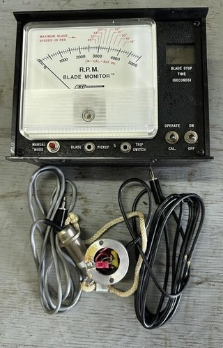 Vintage ESI Electro Specialties Inc Mower Blade RPM Monitor With Sensor