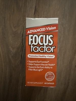 Focus Factor Advanced Vision 60 Capsules Promotes Healthy Vision Exp. 08/2025