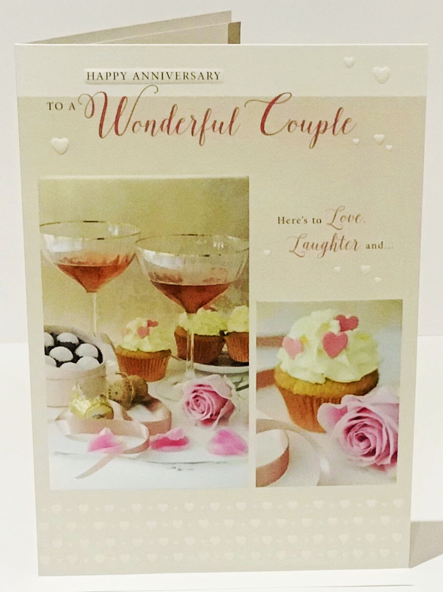 Wonderful Couple Wedding Anniversary Card Words and Wishes
