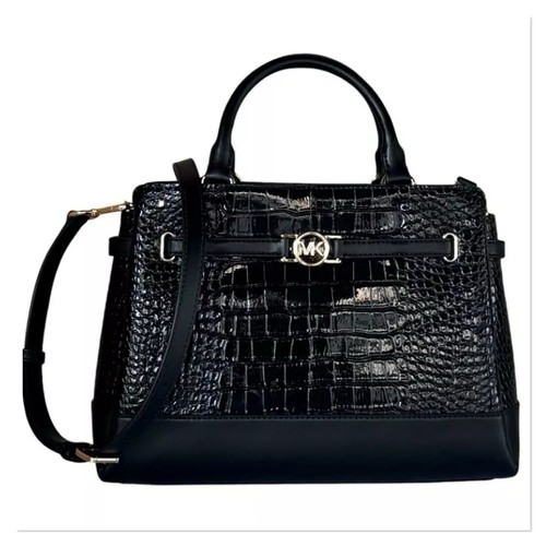 Bolso Bandolera MICHAEL KORS Reed Grande Circonita cúbica Cinturón Cocodrilo Repujado Negro $598 - Imagen 2 de 8