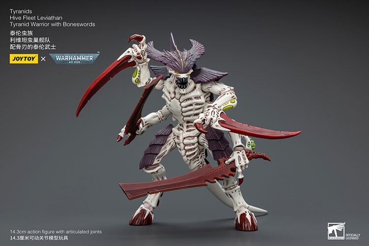 Warhammer 40k Action Figure 1/18 Tyranids Hive Fleet Leviathan Tyranid Warrior With Boneswords 12 Cm