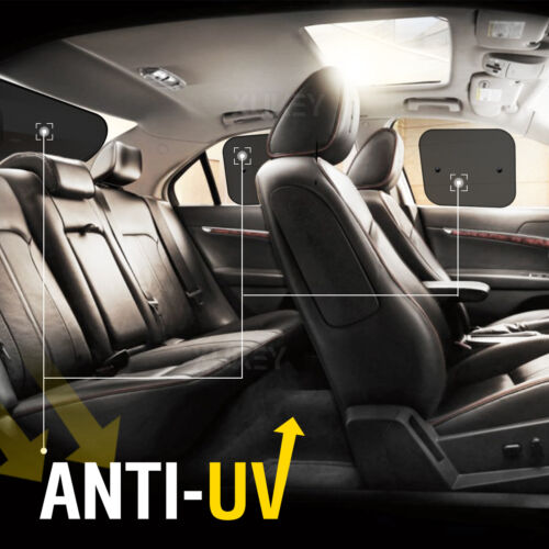 Protection solaire universelle voiture voiture vitre latérale pare-soleil noir protection UV 4x - Photo 1/11