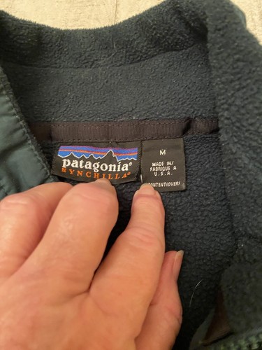 Patagonia Polartec Fleece Lined Jacket Mens Size M Black Full Zip Outdoor - Picture 5 of 8