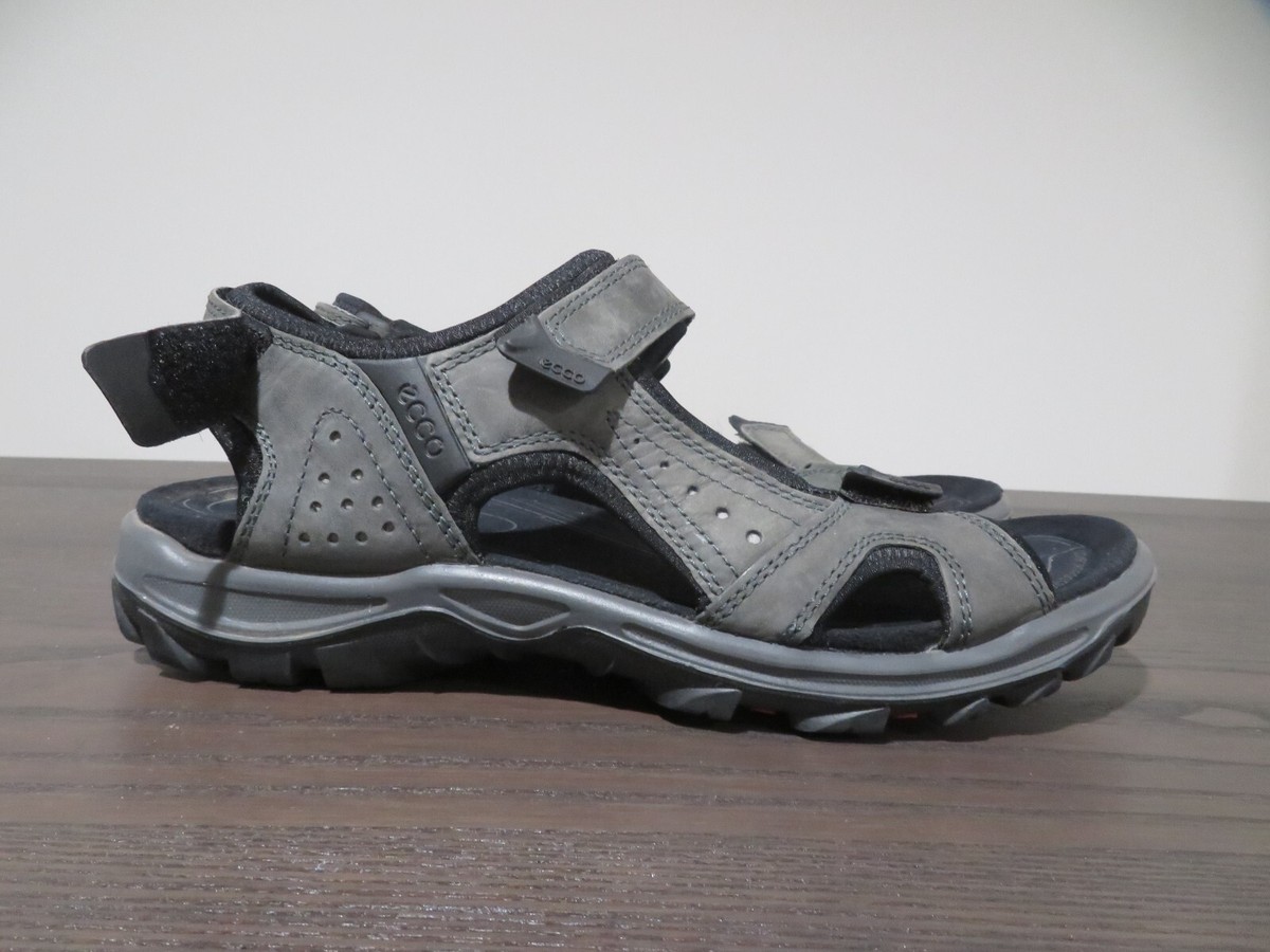 Ecco Offroad Yucatan Mens 11 Sandals Gray Leather Hiking  display picture 3