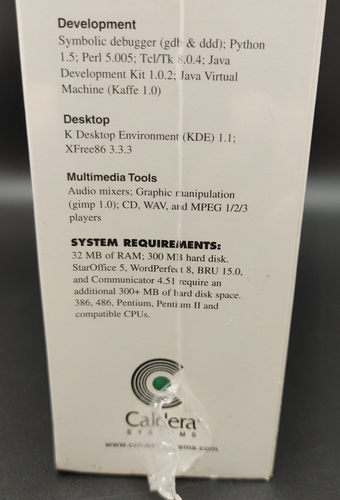 Open Linux 2.2 Official Operating System CALDERA Systems 2.2 Regular Full Kit - Picture 8 of 14