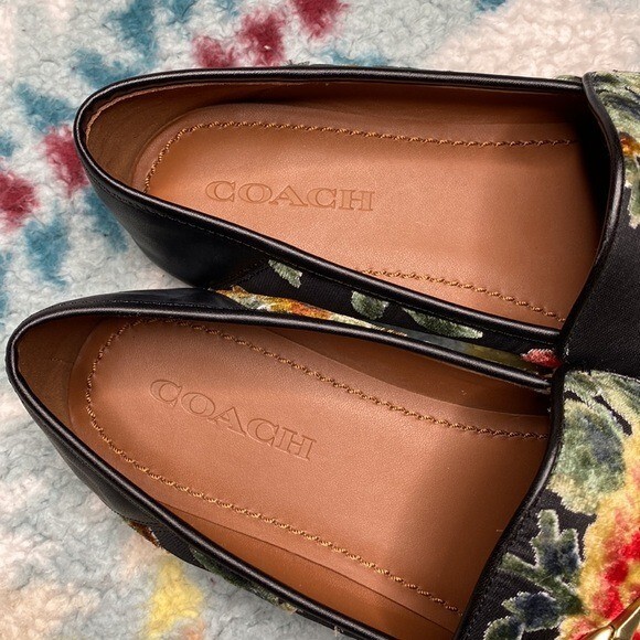 Coach Haley Floral Jacquard loafers 8 Gem