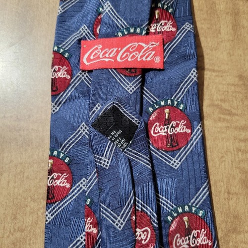 Coca Cola Tie Made USA 1990s Silk - Picture 2 of 6